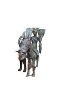 Load image into Gallery viewer, Two old bronze leopards and an Old bronze rider from Benin Kingdom ( West Africa )
