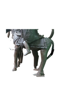 Load image into Gallery viewer, Two old bronze leopards and an Old bronze rider from Benin Kingdom ( West Africa )
